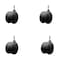 Service Caster 3'' Black Heavy Duty Floor Safe Twin Wheel Caster 5/16 Threaded Stem , 4PK SCC-TS02S75-TPR-BLK-5161810-4 - alternate 1